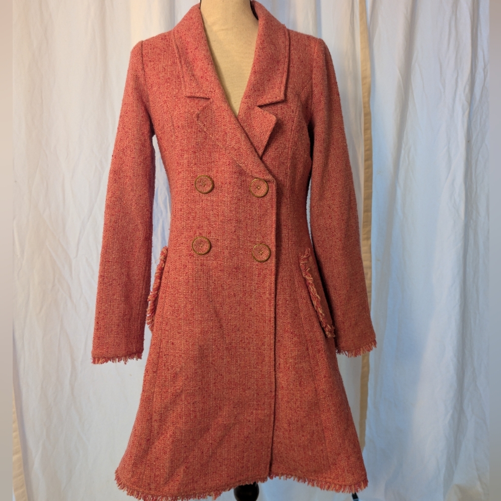 CAbi Women's Double-Breasted Coral Tench Coat